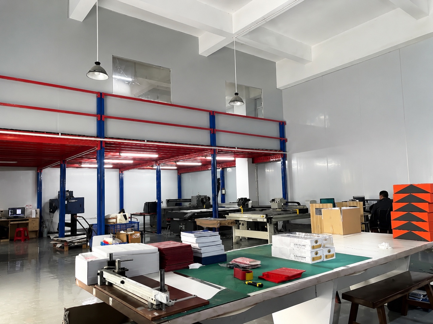 Printing workshop prepared for label quality inspection